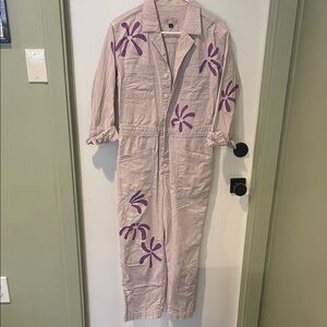 Hand painted purple jumpsuit